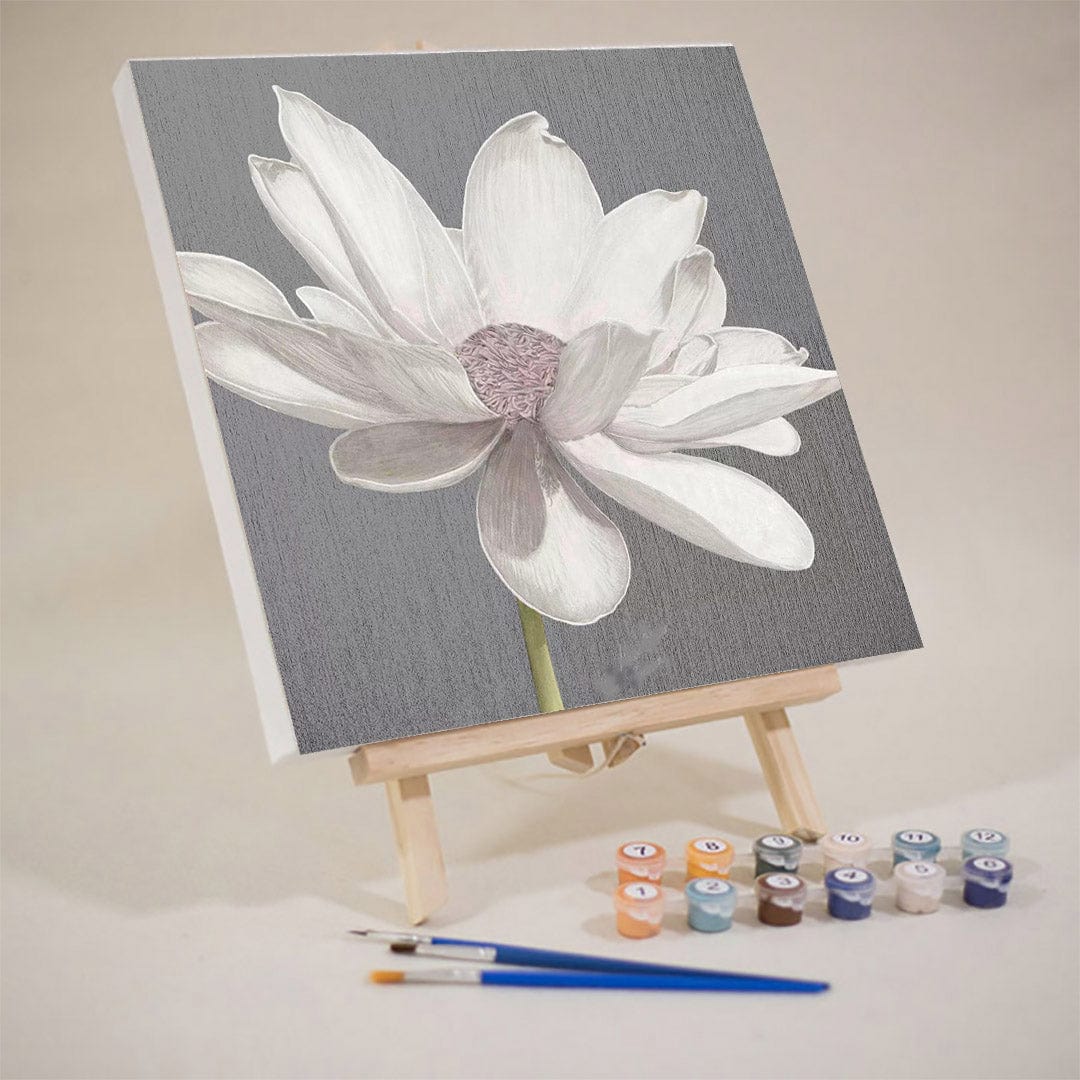 paintingnumberart 16"x20"/40x50cm / Without frame Vintage Lotuson GreyI-Mini DIY Paint by Numbers Kit