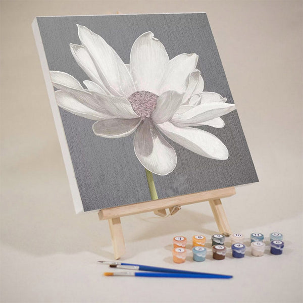 paintingnumberart 16"x20"/40x50cm / Without frame Vintage Lotuson GreyI-Mini DIY Paint by Numbers Kit
