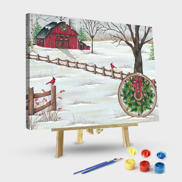 paintingnumberart 16"x20"/40x50cm / Without frame Wagon Whee-Paint by Numbers Kit