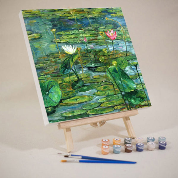 paintingnumberart 16"x20"/40x50cm / Without frame Water Lily-Mini DIY Paint by Numbers Kit