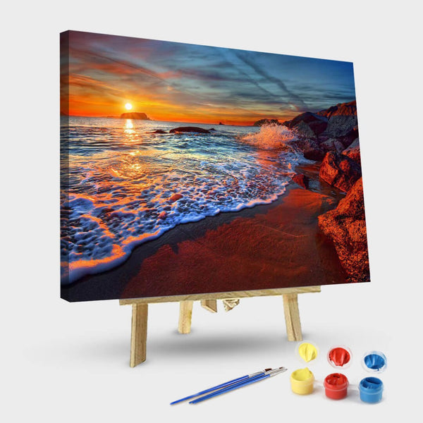 paintingnumberart 16"x20"/40x50cm / Without frame Whale Tail Ocean – Seascape Paint By Number