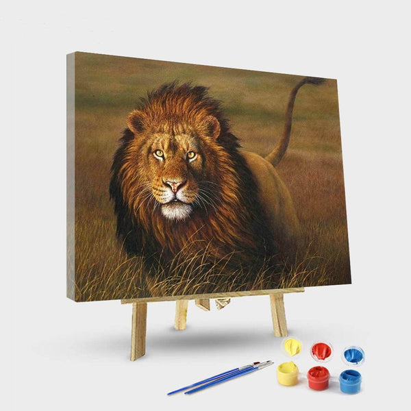 paintingnumberart 16"x20"/40x50cm / Without frame Wild Lion – Animals Paint By Number