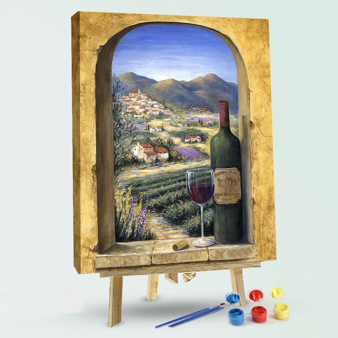 paintingnumberart 16"x20"/40x50cm / Without frame Wine and lavender-Paint By Numbers Kit