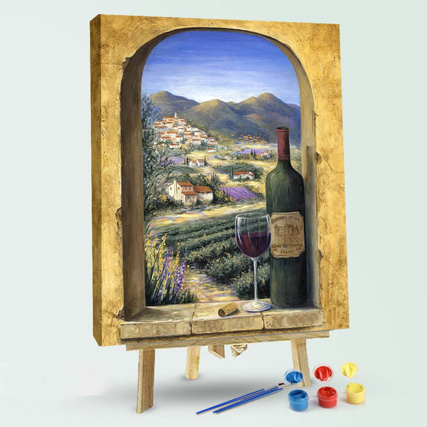 paintingnumberart 16"x20"/40x50cm / Without frame Wine and lavender-Paint By Numbers Kit