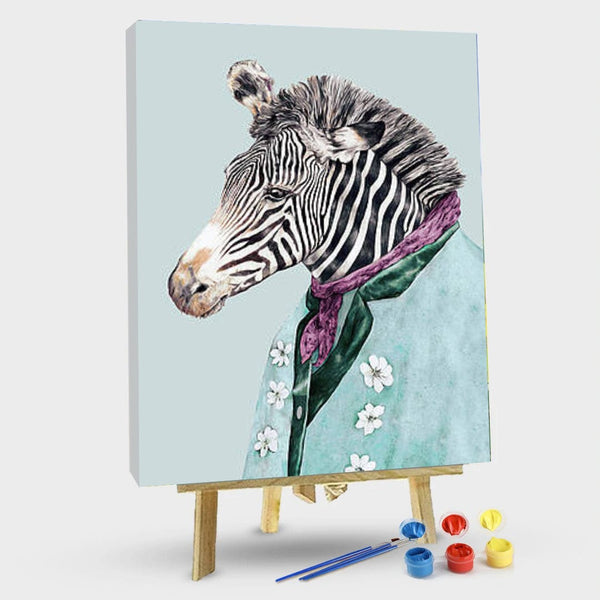 paintingnumberart 16"x20"/40x50cm / Without frame Zebra – Paint By Number