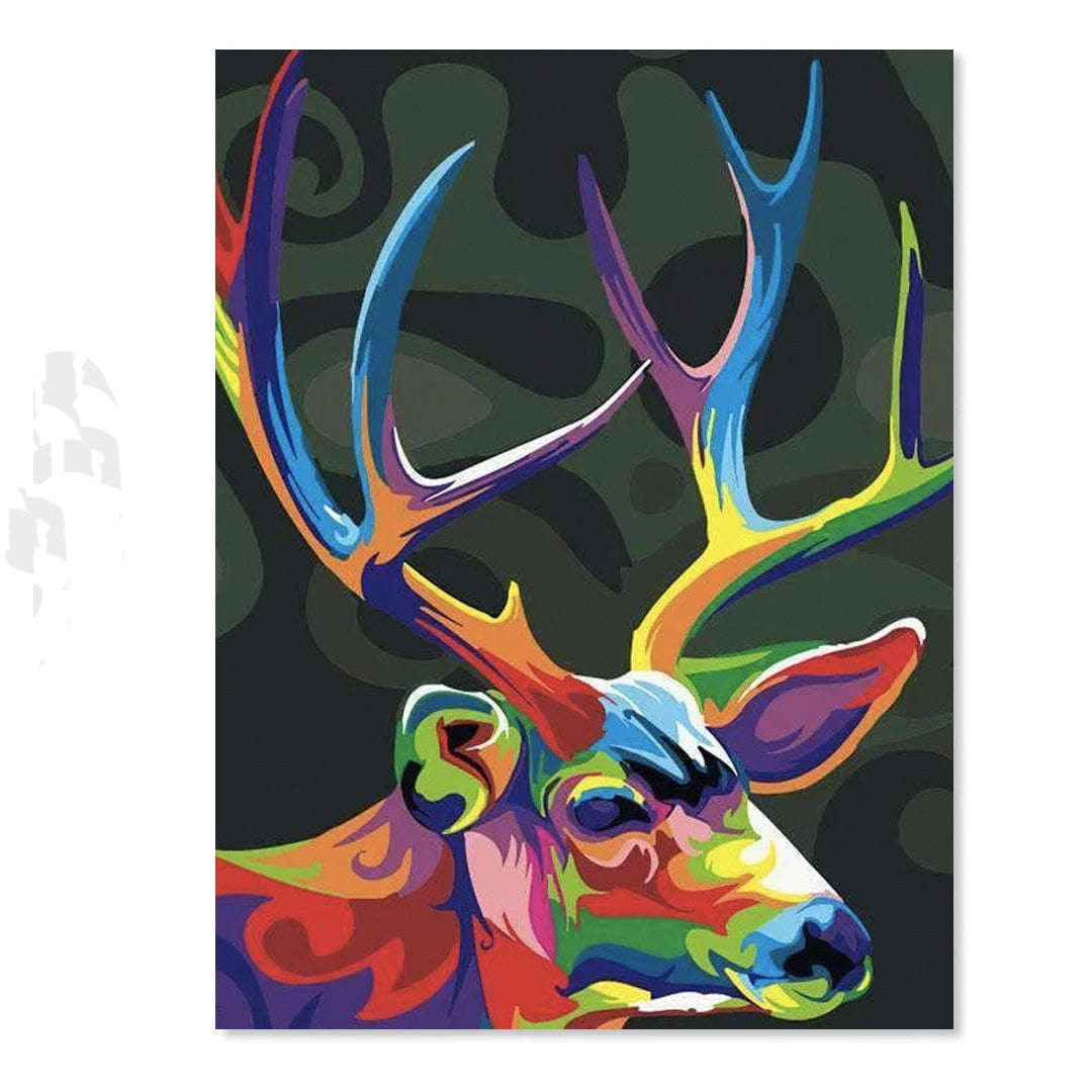 paintingnumberart Abstract Deer – Animals Paint By Number