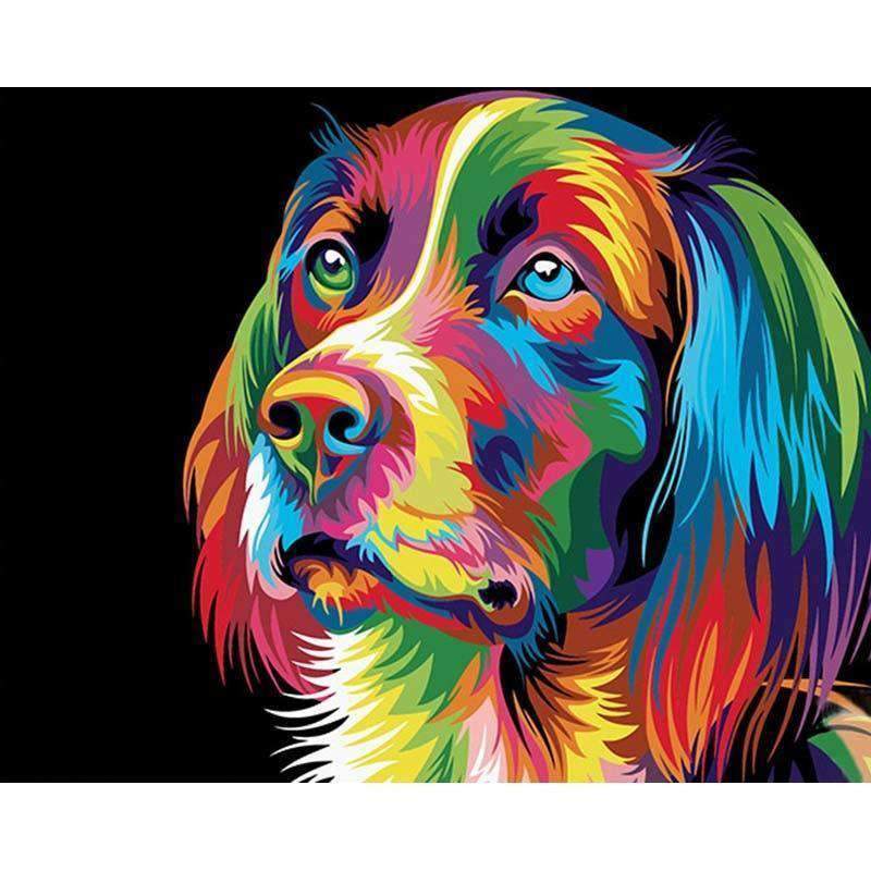 paintingnumberart Abstract Dog – Animals Paint By Number