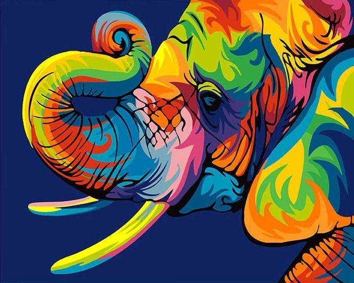 paintingnumberart Abstract Elephant – Animals Paint By Number