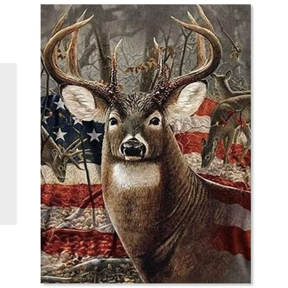 paintingnumberart American Deer – Animals Paint By Number