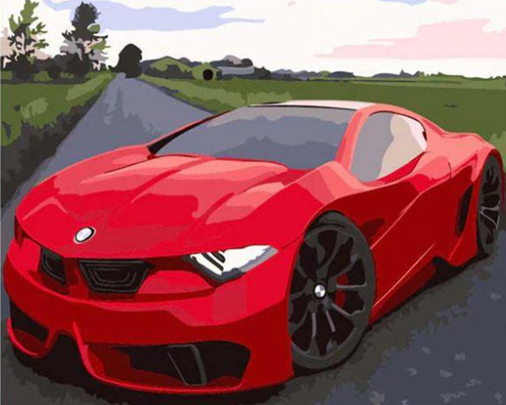 paintingnumberart American Muscle Car – NEW Paint By Numbers