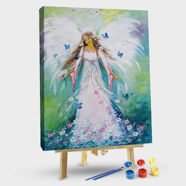 paintingnumberart Angel and butterfly – Paint by number kit