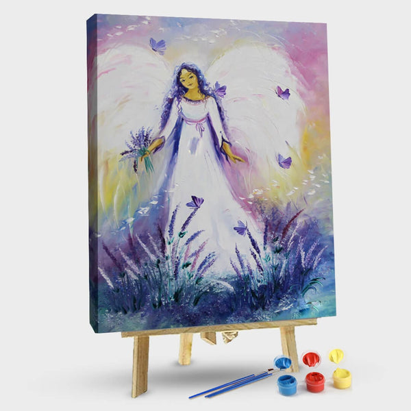 paintingnumberart Angel and lavender – Paint by number kit
