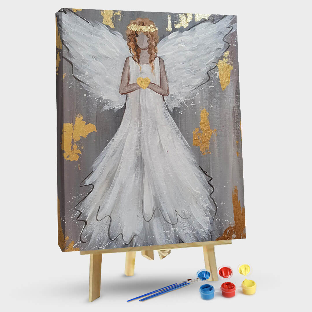 paintingnumberart Angel holding love-Paint by Numbers Kit