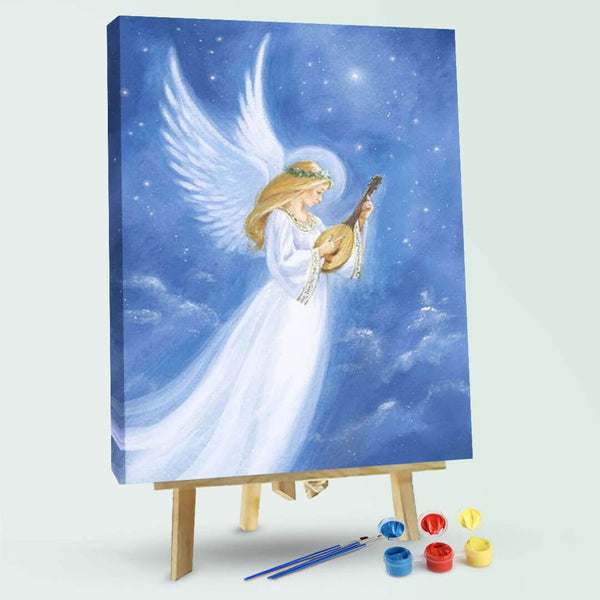 paintingnumberart Angel playing the piano–Paint by Numbers Kit
