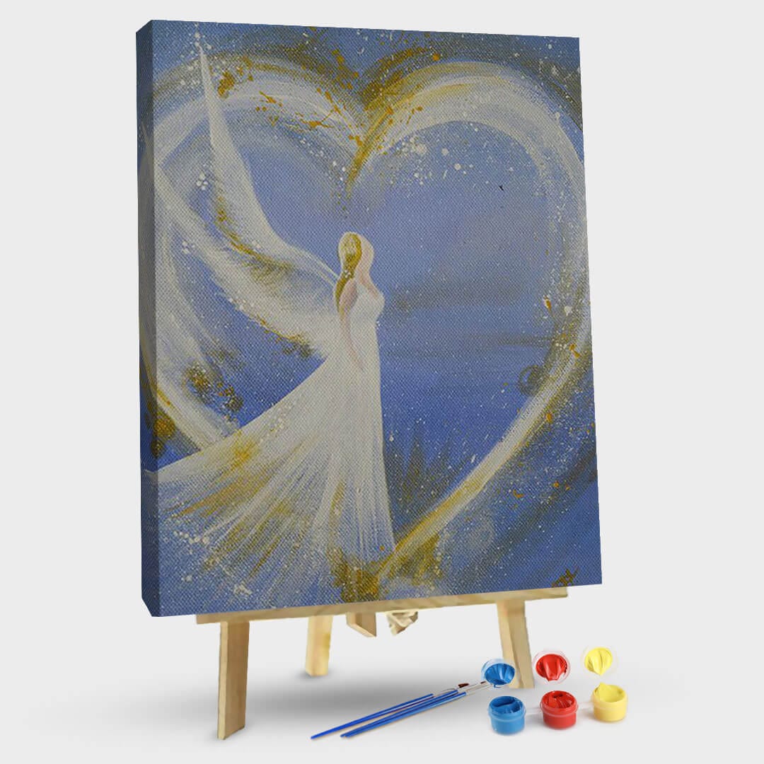 paintingnumberart Angel surrounded by love-Paint by Numbers Kit