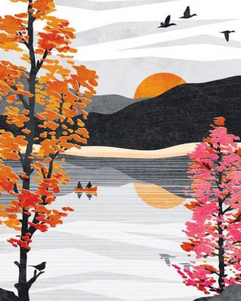 paintingnumberart Autumn City-Paint by Numbers Kit