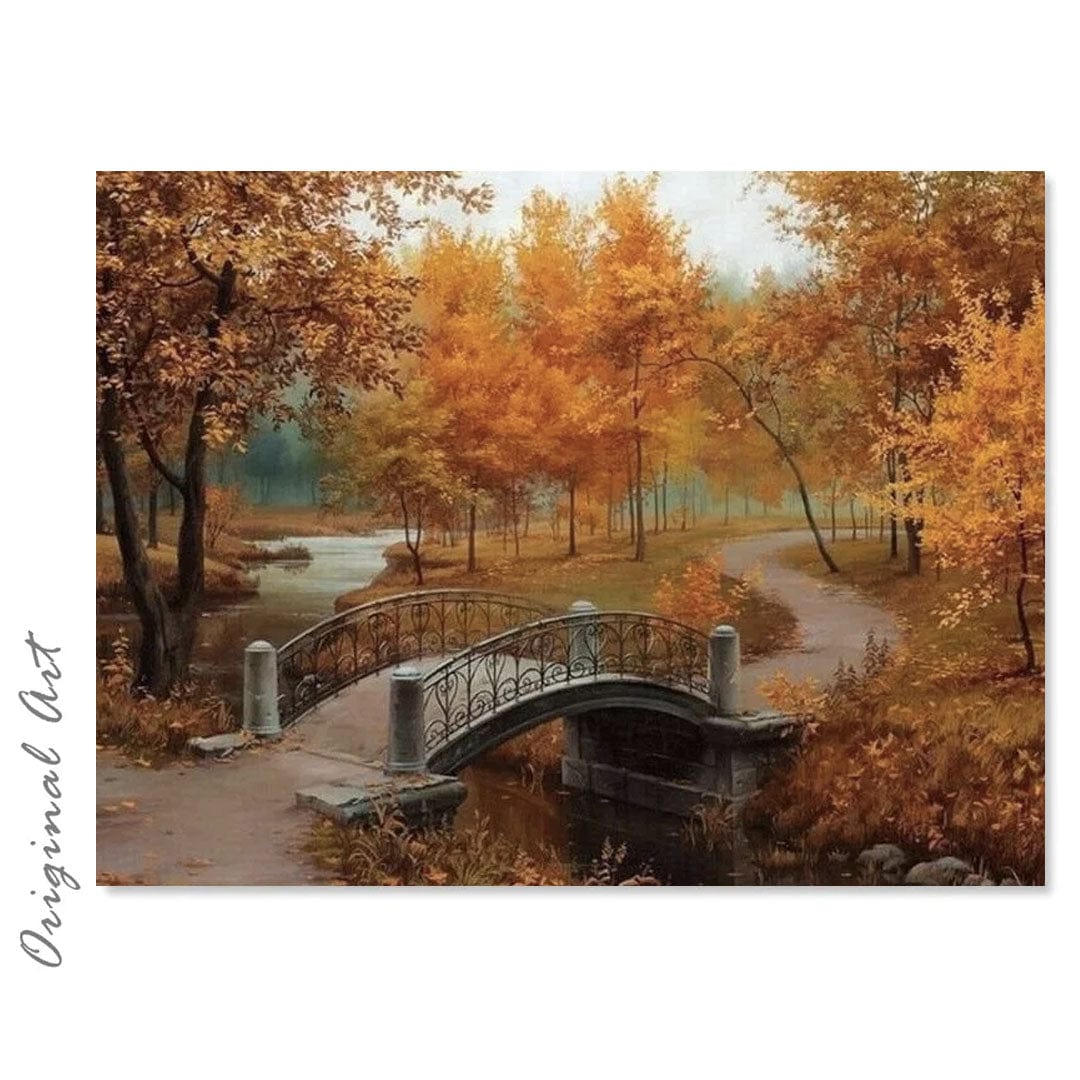 paintingnumberart Autumn in an Old Park – Landscape Paint By Number