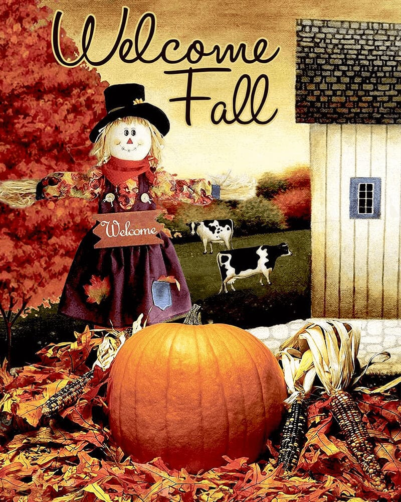 paintingnumberart Autumn Pumpkin Garden Yard-Paint by Numbers Kit