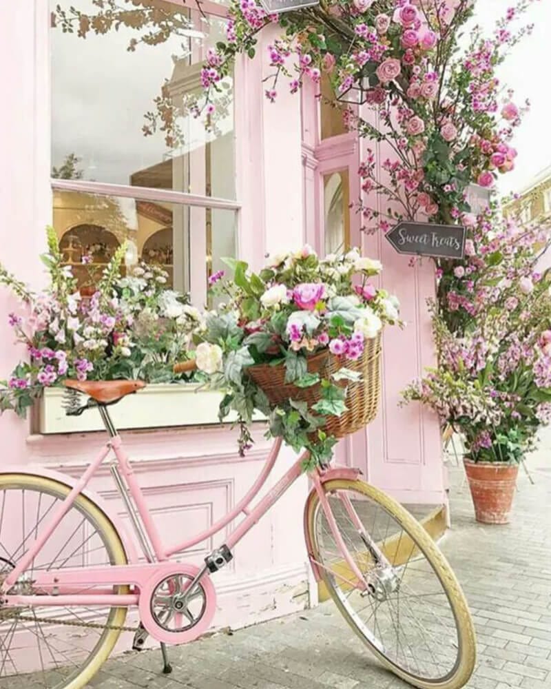 paintingnumberart Bicycle with flowers-Paint By Numbers Kit