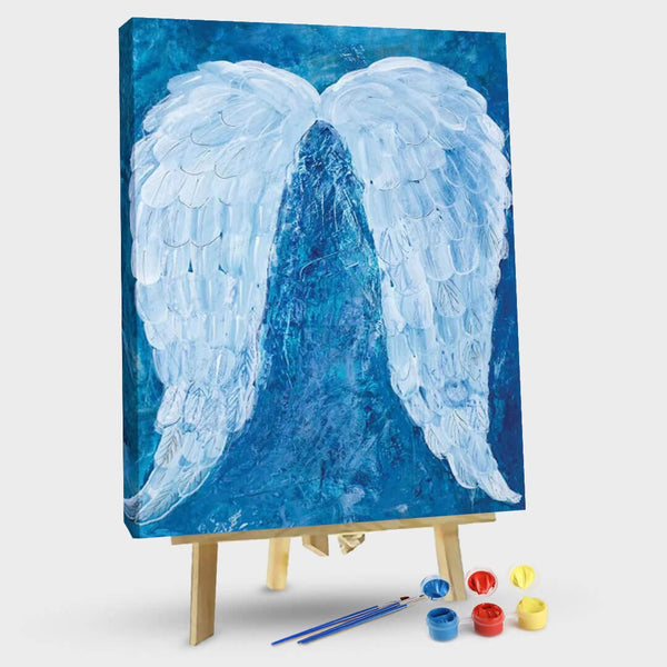 paintingnumberart Blue Angel Wings-Paint by Numbers Kit