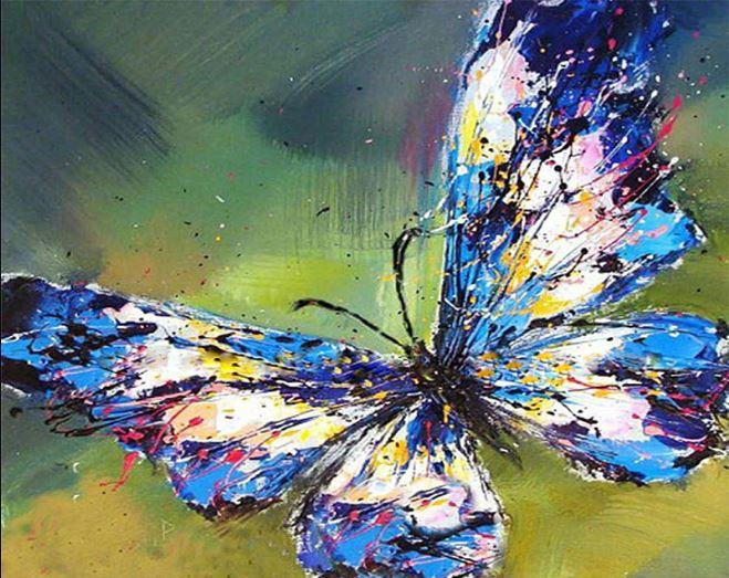 paintingnumberart Blue Butterflies – Animals Paint By Number
