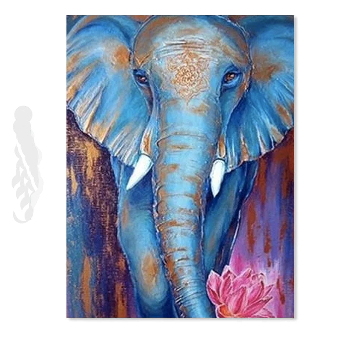 paintingnumberart Blue Elephant – Animals Paint By Number