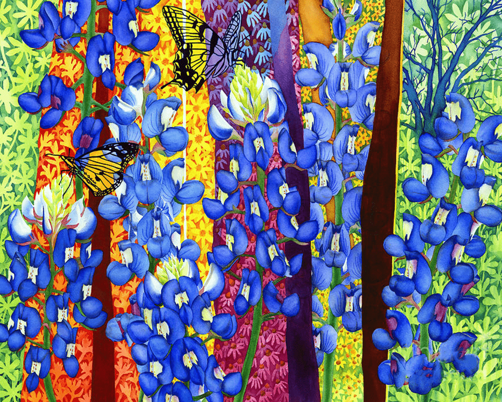 paintingnumberart Bluebonnet Garden-Paint by Numbers Kit