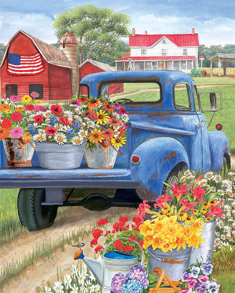 paintingnumberart Briarwood Lane Day On The Farm Spring House Flag Pick-Paint by Numbers Kit