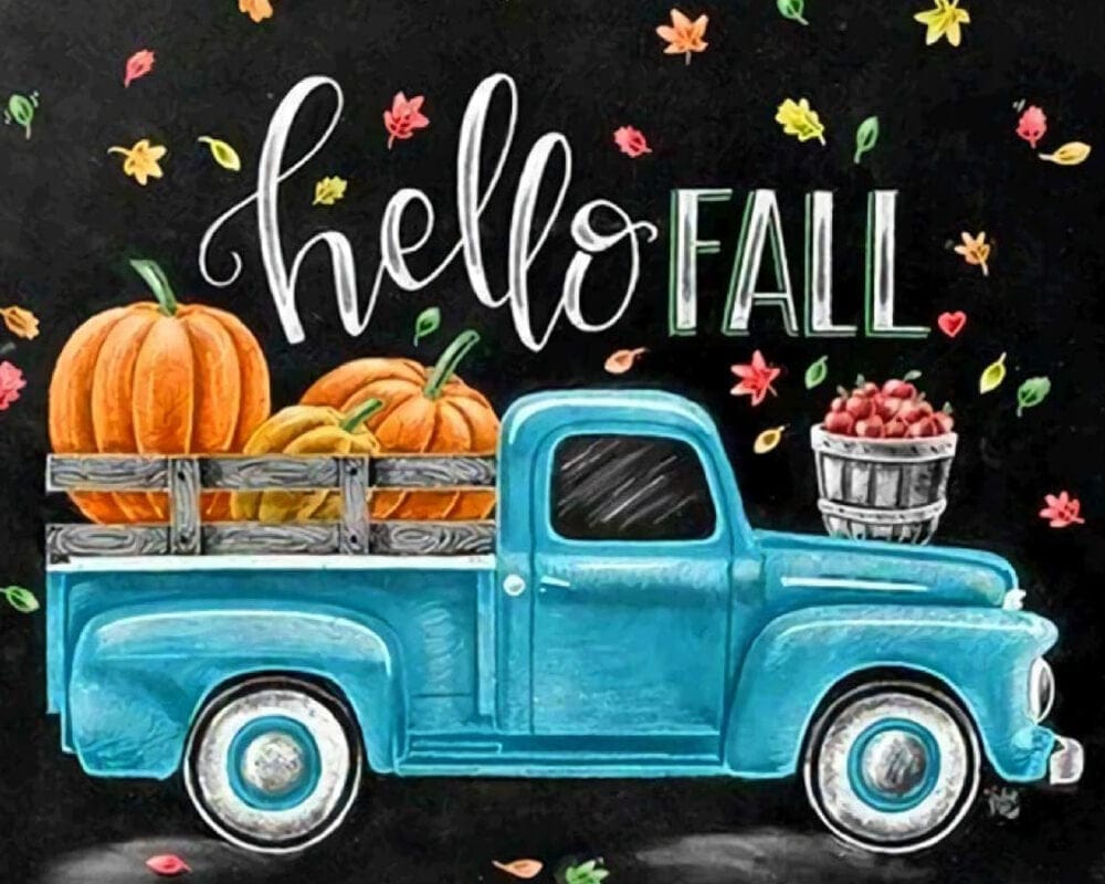 paintingnumberart Bumper Harvest Pumpkin-Paint by Numbers Kit