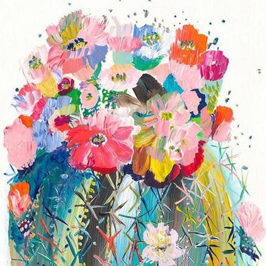 paintingnumberart Cactus Full Of Flowers-Mini DIY Paint by Numbers Kit
