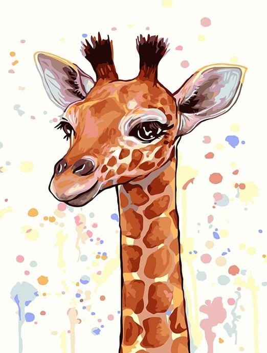 paintingnumberart Cartoon Giraffe – Animals Paint By Number