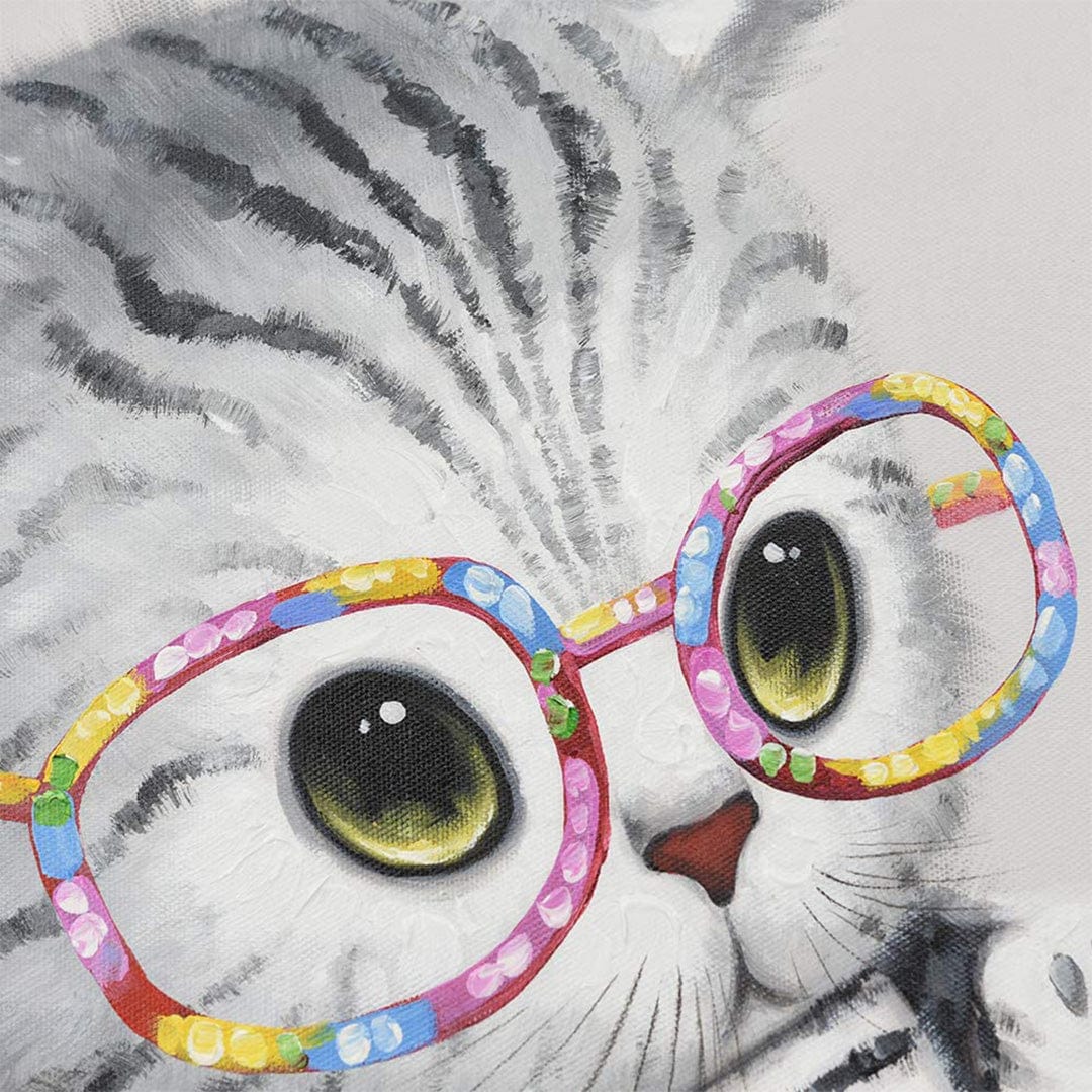 paintingnumberart Cat drinking milk tea-Paint by Numbers Kit