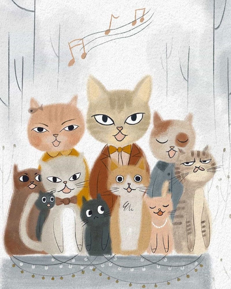 paintingnumberart Cat Family-Paint By Numbers Kit