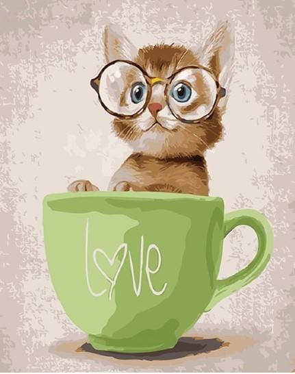 paintingnumberart Cat whit Sunglasses – Animals Paint By Number