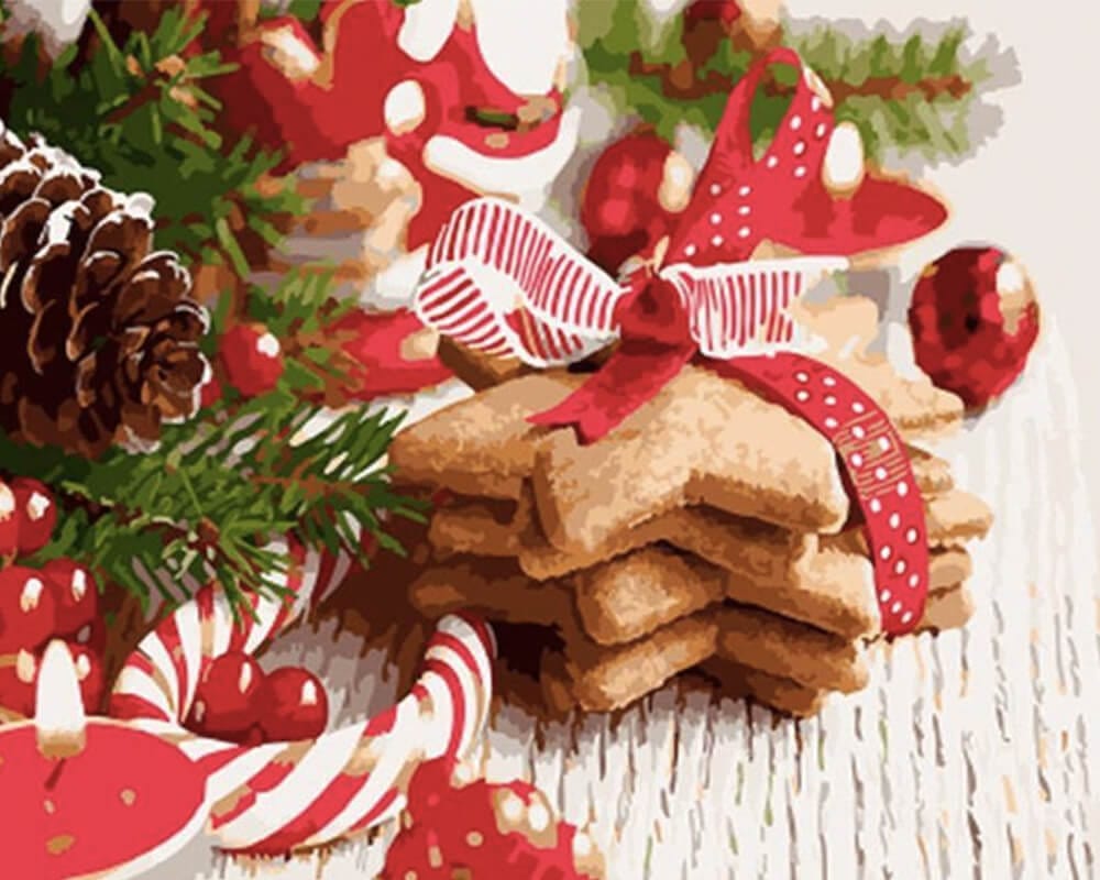 paintingnumberart CHRISTMAS BREAKFAST-Paint by Numbers Kit