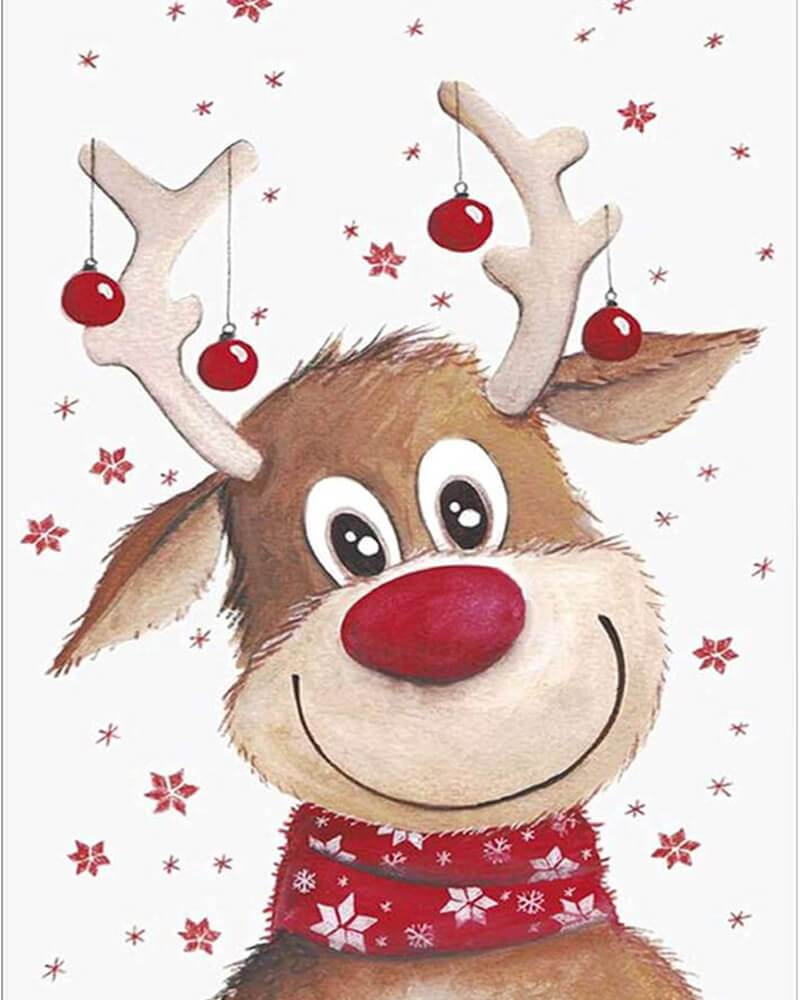 paintingnumberart Christmas Deer-Paint by Numbers Kit