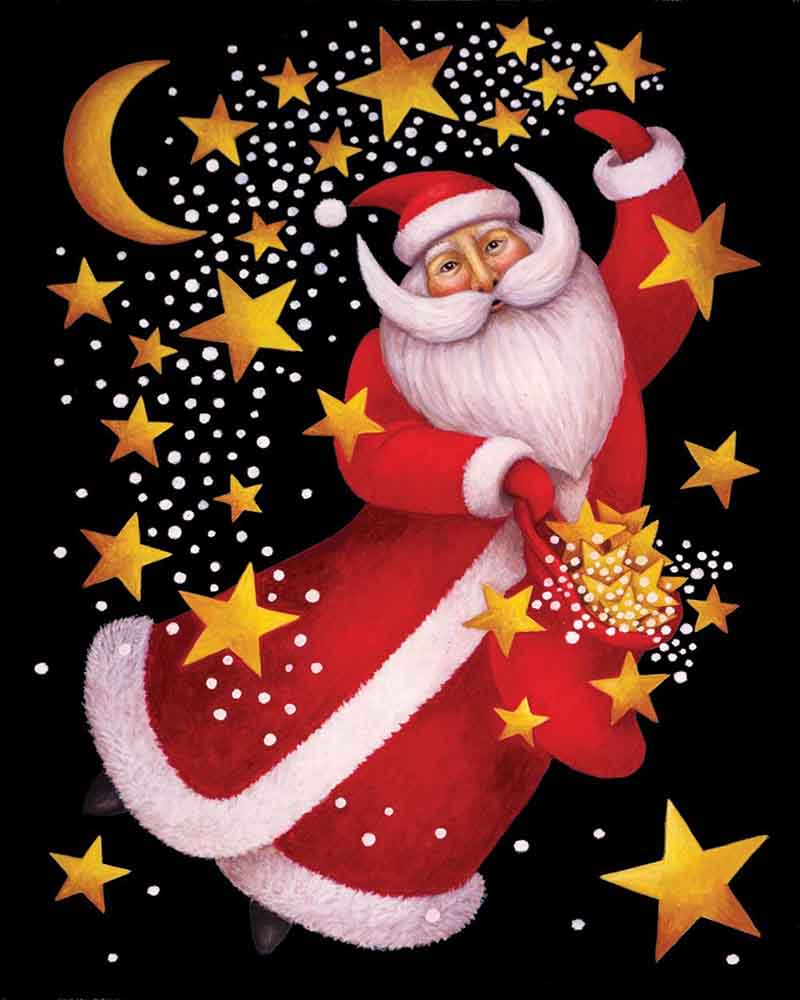 paintingnumberart Christmas Holiday Dancing Gold Star -Paint by Numbers Kit