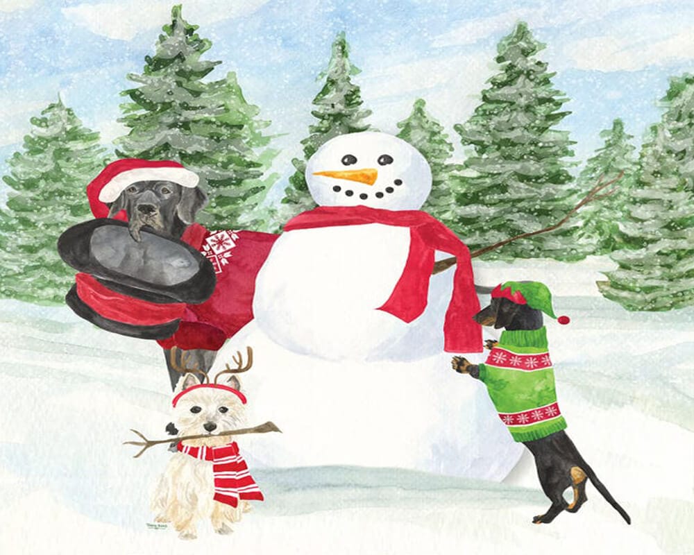 paintingnumberart Christmas Snowman Ⅱ-Paint by Numbers Kit