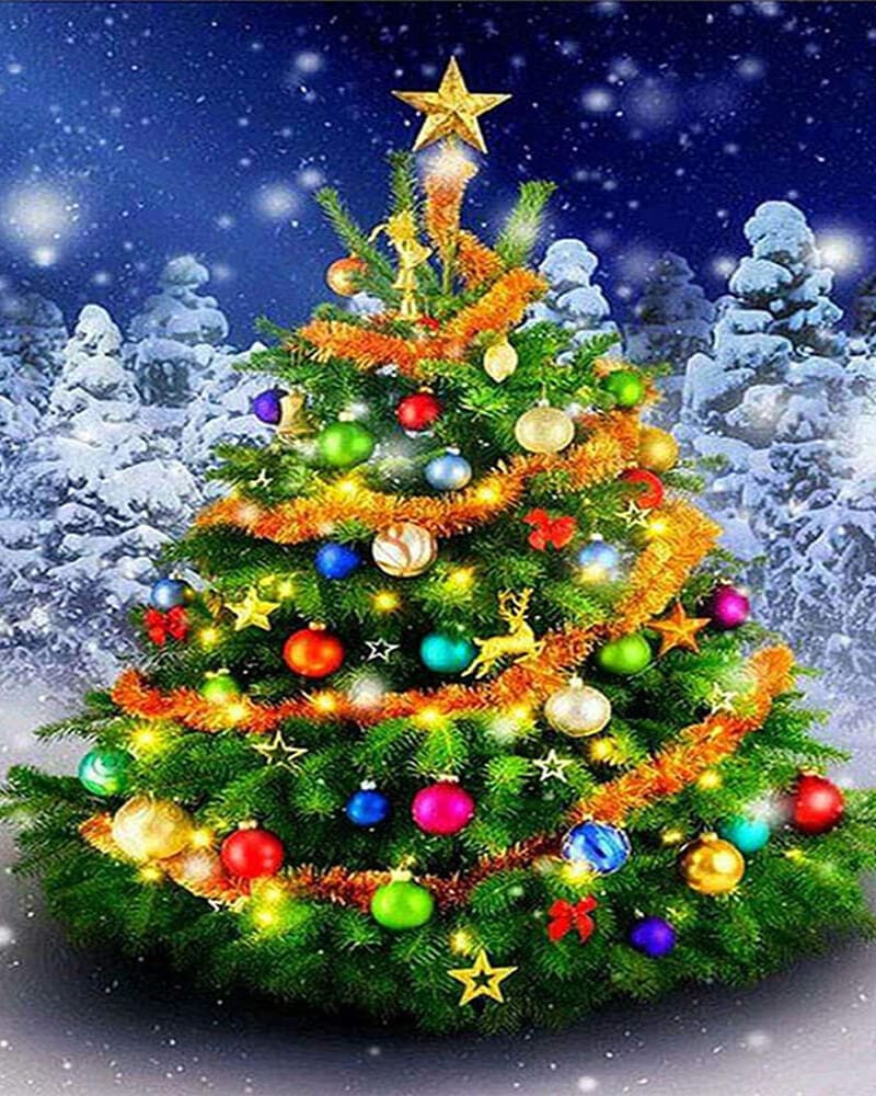paintingnumberart Christmas Tree III-Paint by Numbers Kit