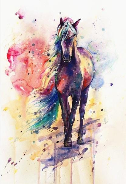 paintingnumberart Colored Horse – Animals Paint By Number