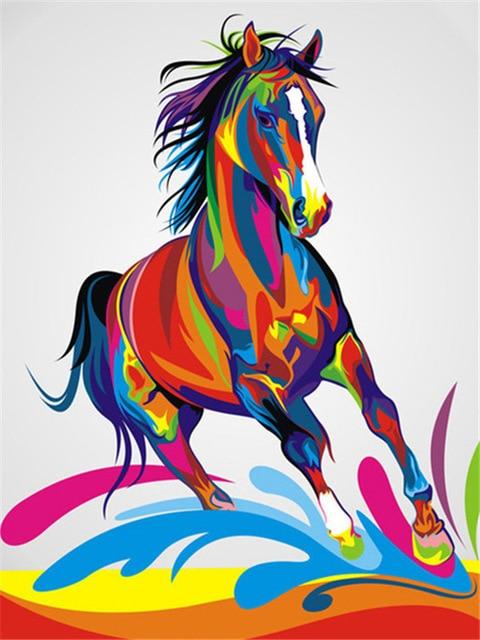 paintingnumberart Colorful Arabian Horse – Animals Paint By Number