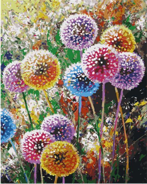 paintingnumberart Colorful Dandelion – Flowers Paint By Number