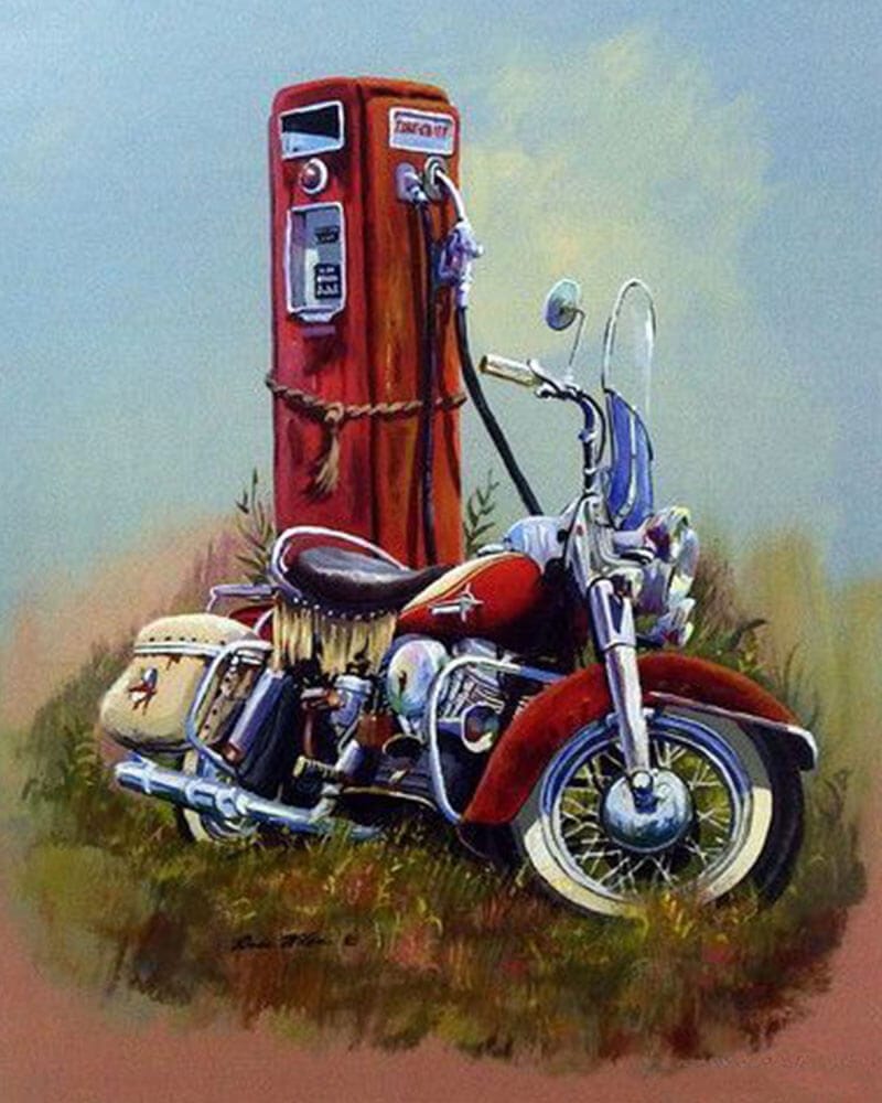 paintingnumberart Cool motorcycle#1-Paint by Numbers Kit