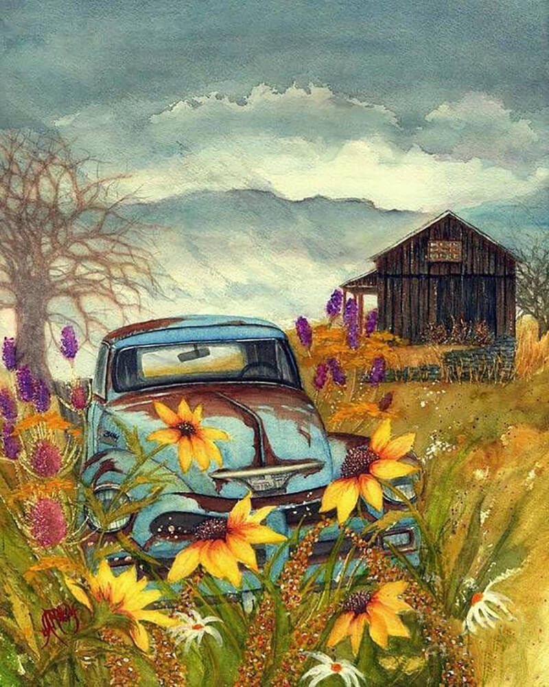 paintingnumberart Country Blues-Paint by Numbers Kit