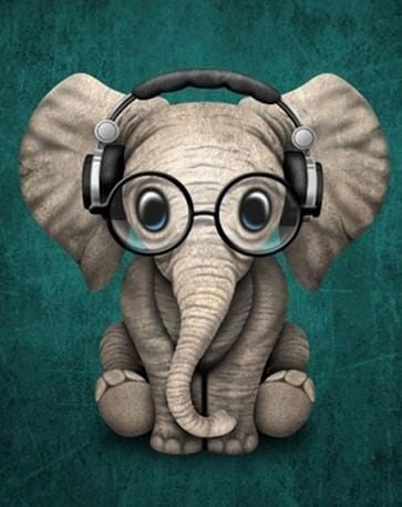 paintingnumberart Cute Baby Elephant – Animals Paint By Number