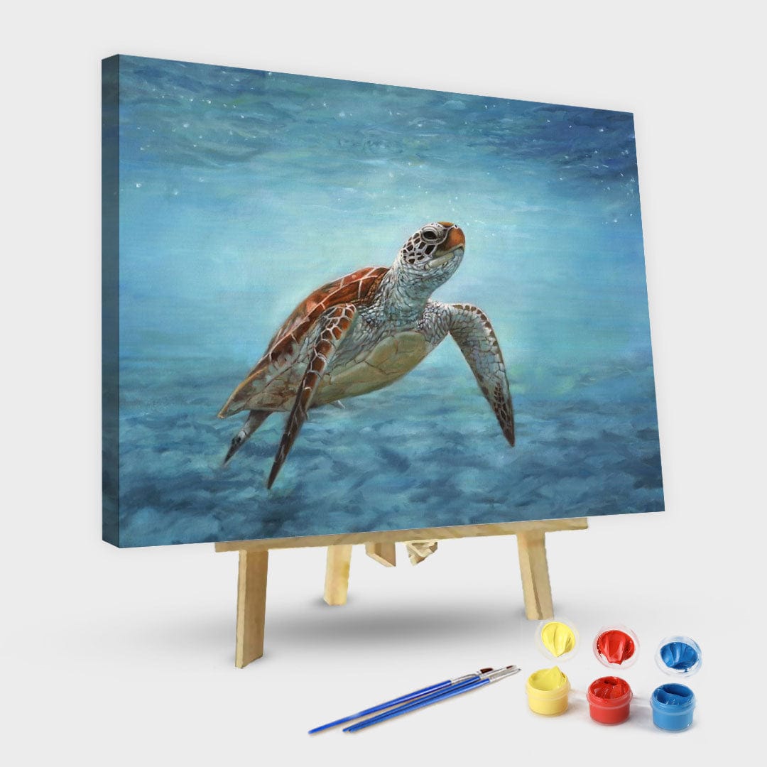 paintingnumberart Cute turtle V -Paint by Numbers Kit