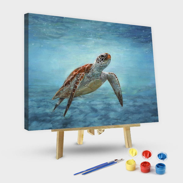 paintingnumberart Cute turtle V -Paint by Numbers Kit