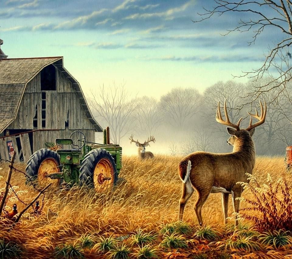 paintingnumberart Deer on Farm – Animals Paint By Number
