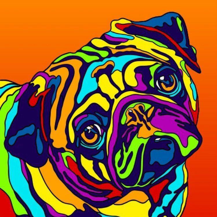 paintingnumberart Dog Pop Art Colors – Animals Paint By Number