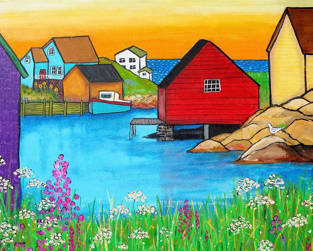 paintingnumberart East Coast Village Peggys Cove-Paint by number kit